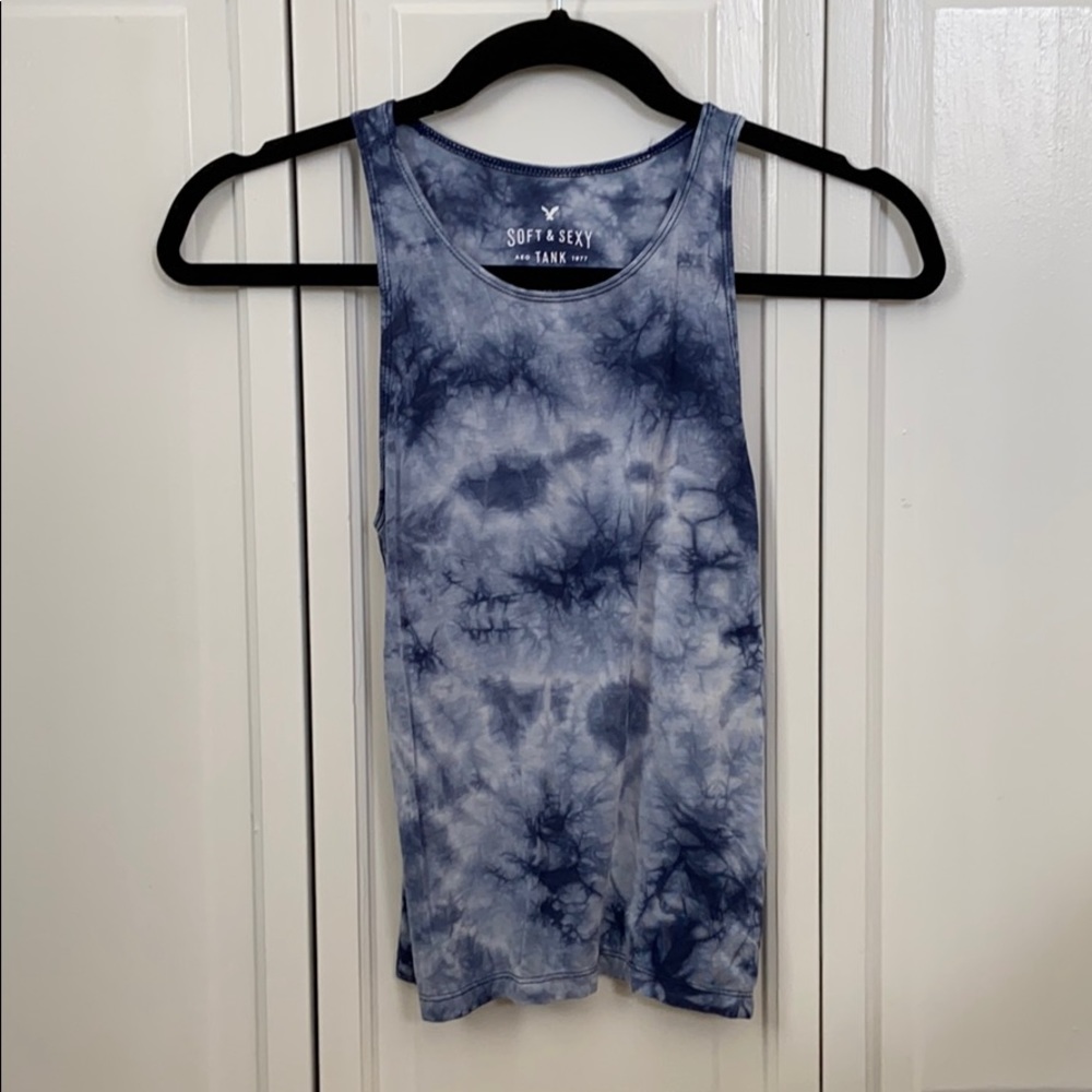 American Eagle Blue TieDye Soft&Sexy Tank